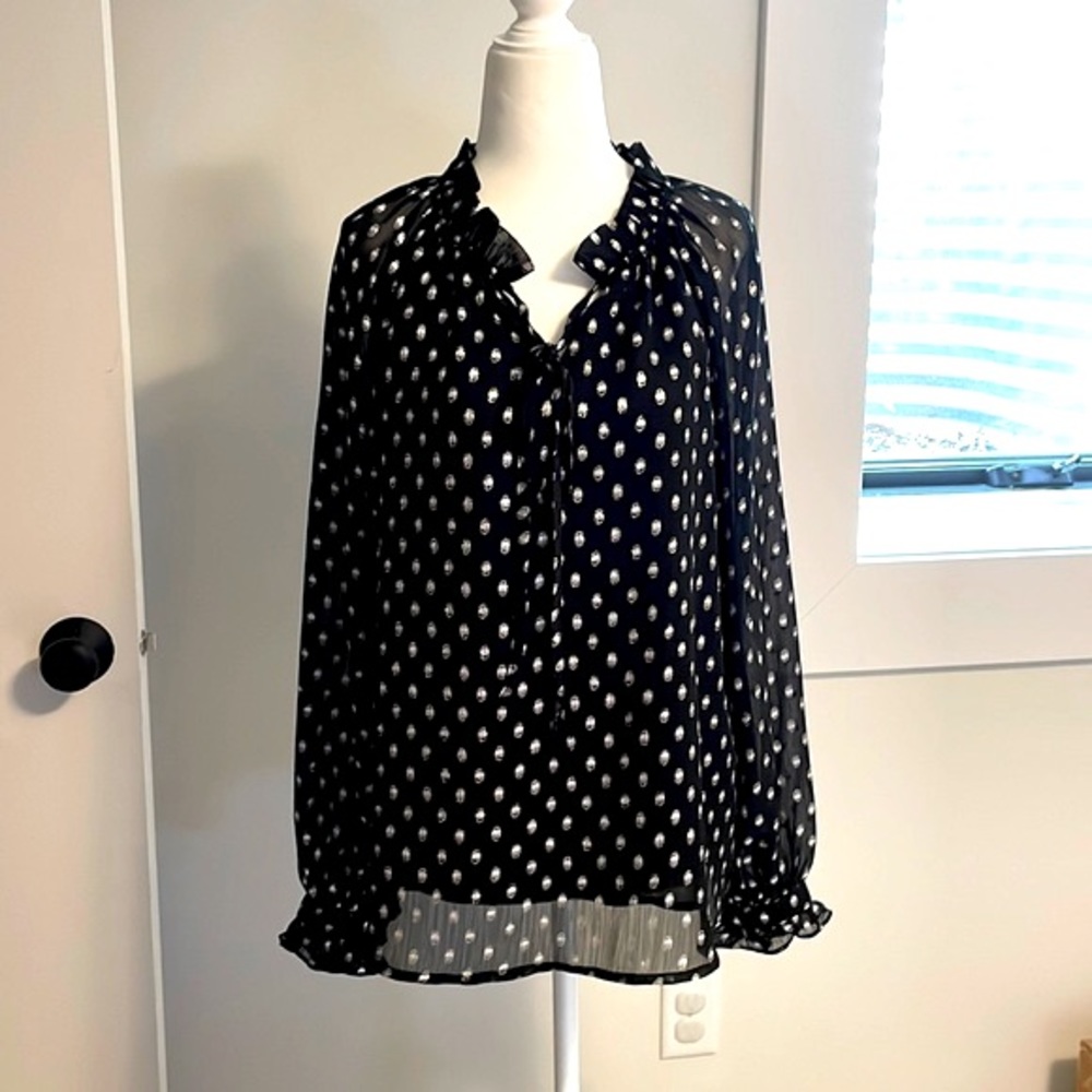 Sen Blouse with Foil Dots Size XS